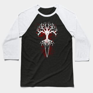 Bloody Viking dagger and Yggdrasil Baseball T-Shirt